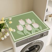 【lz】∋  Retro American Washing Machine Dust Mats Rectangle Kitchen Anti-Slip Cover para Geladeira Capas impermeáveis impressas