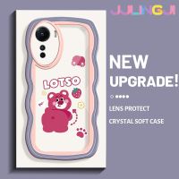 Jjlingji เคสสำหรับ Vivo Y16 Y35 5G Y56 5G เคสหมี Lotso ลายการ์ตูนขอบคลื่นนุ่มเคสมือถือกันกระแทกแบบใสที่สร้างสรรค์เคสโปร่งใสลายกล้องถ่ายรูปซิลิกาเจลฝาครอบป้องกัน