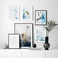 Nordic Withered Leaf Branch Foxtail Reed Wall Art Quotes ภาพวาดผ้าใบสำหรับตกแต่งห้องนั่งเล่น-พืช Picture