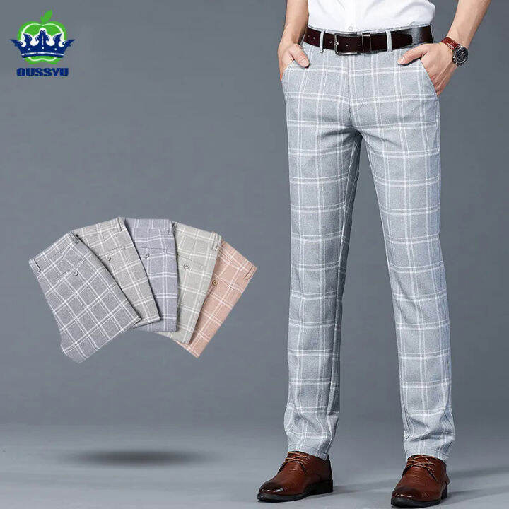 Mens summer plaid on sale pants