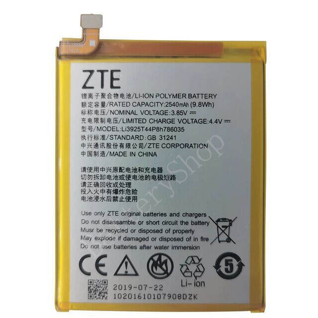 แบตเตอรี่-แท้-zte-blade-v7-z10-ba910-a910-a512-xiaoxian-4-bv0701-battery-แบต-li3925t44p8h786035-2540mah-รับประกัน-3-เดือน