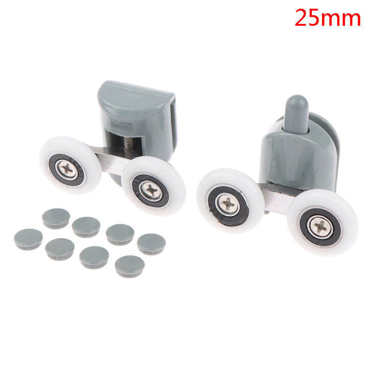 Rotelle Per Porta Doccia 23mm – 2 Pezzi In Lega Di Zinco E Acciaio, Scorrimento Silenzioso, Per Cabine Doccia E Box Vapore