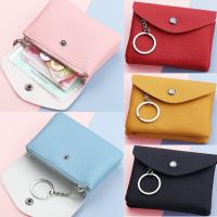 【JH】2022 New Women Coin Purses PU Leather Mini Wallets Card Key Holder Ladies Wallets Coin Money Storage Pouch Bag  Keychains Clutch