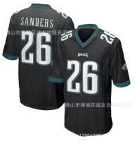 ◎☄♘ NFL Football Jersey Eagles 26 Black Eagles Miles Sanders Jersey Dropshipping