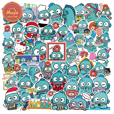 MUYA 50pcs Sanrio Hankyodon Stickers Waterproof Cartoon Vinyl Stickers for Laptop