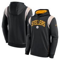 เสื้อผ้ารักบี้ล่าสุด Men s Pittsburgh Steelers Steelers hooded long-sleeved fleece stitching color sports leisure