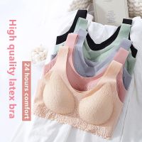 Thai latex underwear No steel frame no traces bra vest style ice silk women bra 152 V728