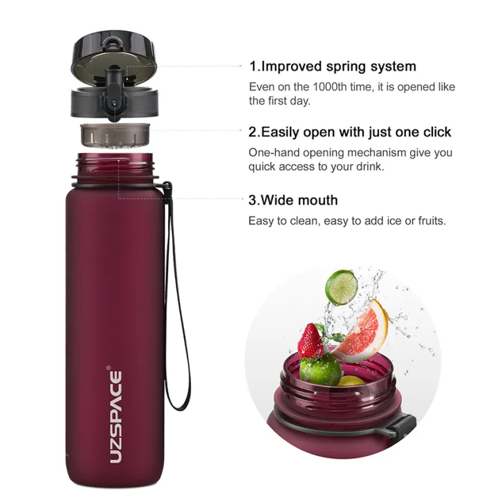 new-1000ml-sports-water-bottle-bpa-free-portable-leak-proof-shaker-bottle-plastic-drinkware-outdoor-tour-gym-free-shipping-items
