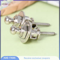 Aokago 2ชิ้นกระดุมล็อคสายกีตาร์ Schaller Straplocks ไฟฟ้าอะคูสติกเบส