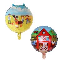 50pcslot 18 Inch Farm Theme Balloon 1st Birthday Party Decor Helium Air Globos Kids Toys For Kids Farm Party Cartoon Supplies