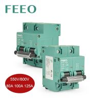 FEEO 2P DC 550V/800V Solar Energy Photovoltaic Mini Circuit Breaker 80A 100A 125A DC MCB for PV System Breakers Load Centers  Fuses