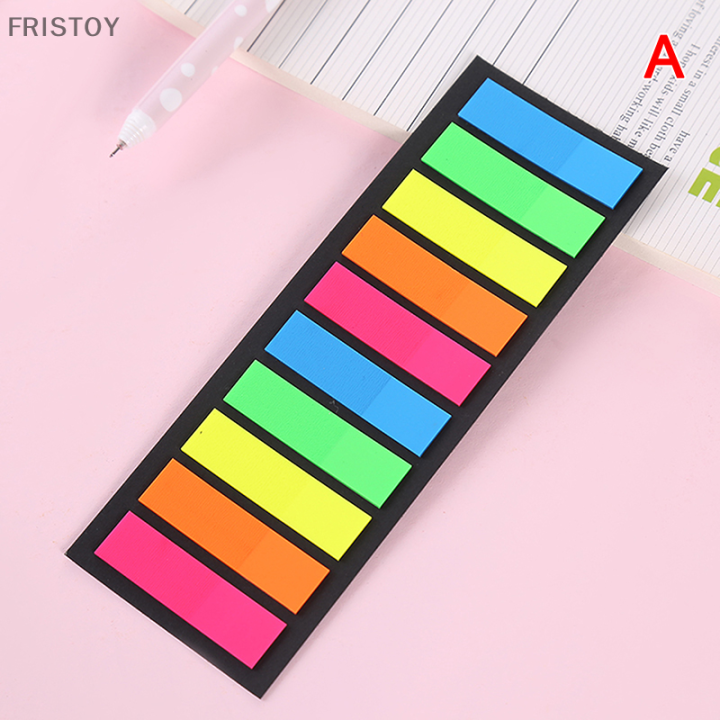 fristoy-200ชิ้นแท็บดัชนีสีชัดเจนสำหรับสติกเกอร์เครื่องหมายหน้าเครื่องเขียนสำนักงานโรงเรียน