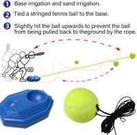 Tennis Trainer Rebounder Baseboard with Long Rope Perfect Solo Self-Study Equipment Practice Training