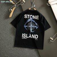 Stone Island Top Goods 23 Spring And Summer New Fashion Trend Mens And Womens Round Neck Short-Sleeved T-Shirt Original Single Exquisite Printing