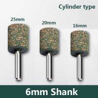 【CW】 6mm Shank 16/20/25mm Sesame Mounted Rubber Grinding Buffing Cylinder Polishing Burr Metal Wood Stone Tools