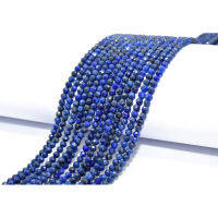 1 ST 15.5cm Long Natural Lapis Faceted Polished beads 2mm-3mm/ Top High Quality Stone / Stone for Jewelry