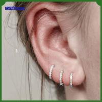 OVCHED SHOP 8mm เครื่องประดับแฟชั่น เครื่องประดับร่างกาย แหวนจมูก ต่างหูฮักกี้ฮูป Helix Cartilage Tragus ต่างหูเพทาย ต่างหู CZ หลากสี CZ เจาะหู ลูกบาศก์เซอร์โคเนีย