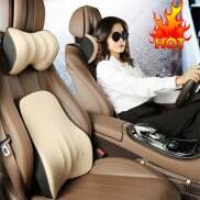Tựa lưng ô tô hỗ trợ tựa đầu gối cổ hỗ trợ phổ mềm gối cổ đệm xe Bộ nhớ