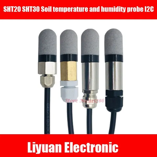 SHT20 SHT30 SHT35 Soil Temperature And Humidity Probe / Waterproof I2C