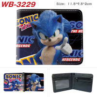 Sonic The Hedgehog เด็กผู้ชายผู้หญิงกระเป๋าสตางค์การ์ตูน Bifold ซิปหนังคลิปเงินสั้นยุโรปและอเมริกาการ์ตูนกระเป๋าใส่เหรียญ