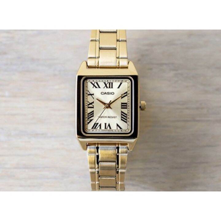 Casio LTPV007G9B Ladies Analog Quartz LTPV007G9B Gold Tone Watch