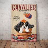 Lupeishop Cavalier King Charles Spaniel Dog สัตว์ป้ายโลหะดีบุก Plaque Retro Wall Home Bar Pub Cafe Decor