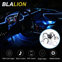 Car Ambient Light Strip Car Foot Light EL Neon Wire Strip Light Car Interior Atmosphere Light APP Sound Control Auto Backlight