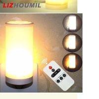 LIZHOUMIL ไฟ Led กลางคืนไฟหรี่แสงได้220V 1.5W รีโมทคอนโทรลไร้สาย10ระดับลดแสงได้3สีโคมไปตั้งโต๊ะ