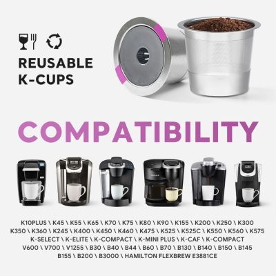 【YF】 Cesta de café metal para keurig k-supreme mais aço inoxidável filtro cesta copos cápsulas dripper recarregáveis