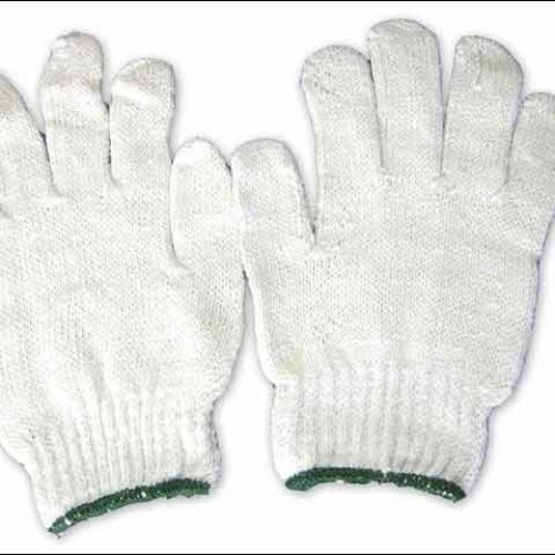 ถุงมือผ้าฝ้ายสีเขียว-ขนาด-4-ขีด-cotton-gloves-400-g-ขายยกโหล-12คู่