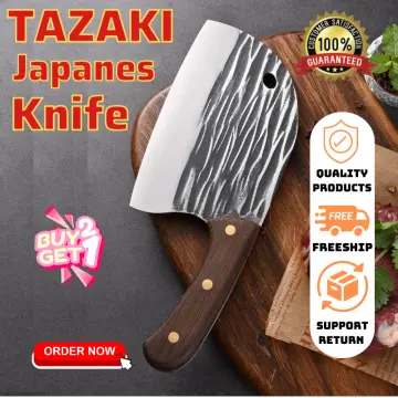 WESECU Tazaki Knife japanese knife original Japan kitchen Knife cooking  knives Stainless Handle high Carbon Steel Boning Knife Chef Forged Handmade  Kitchen Knife Japanese made Butchers Knife Meat Fish Fruit Vegetables  Cutter