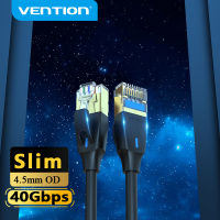 Vention สาย Ethernet Cat8 40Gbps Mini Slim RJ 45 สายเคเบิลเครือข่ายสำหรับแล็ปท็อป PS 4 Router 2000MHz อินเทอร์เน็ต LAN สายไฟ RJ45 สาย 3M-nxfnxfnxghnxgb