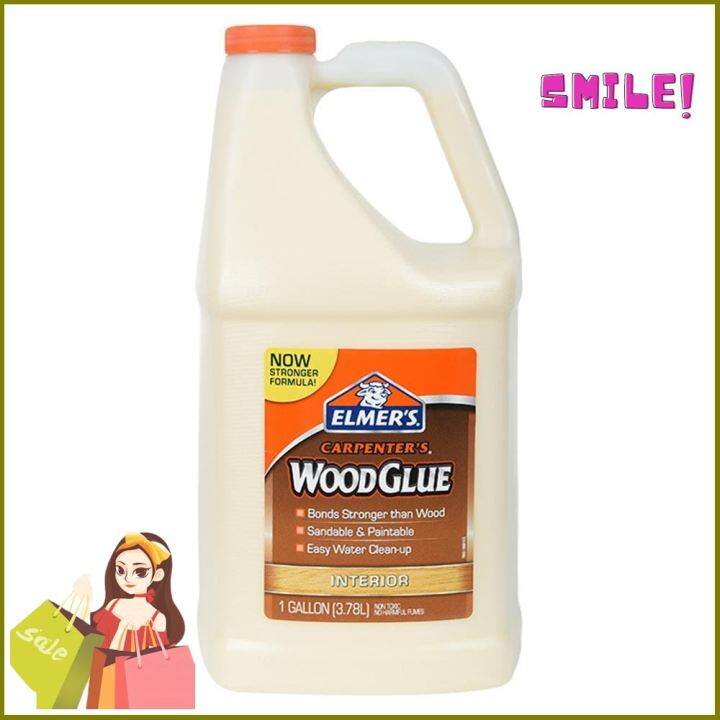 กาวลาเท็กซ์แบบติดไม้ ELMER'S 1 แกลลอน สีขาวWOOD ADHESIVE LATEX GLUE ELMERS 1GAL WHITE **ใครยัง