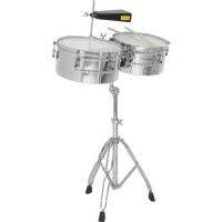 Tycoon Percussion Timbales กลองทิมเบล 13"+14" พร้อมคาวเบล รุ่น TTI-1314C (Timbales สีโครเมียม)