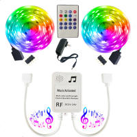 Angelila ไฟ LED RGB LED Stripด้วย Sound Sensor Music sync Controller 5m 10m 15m 20m ไฟเส้น led การเปลี่ยนสีชุดยืดหยุ่นไฟ led ไฟตกแต่งห้อง ไฟสีติดห้อง