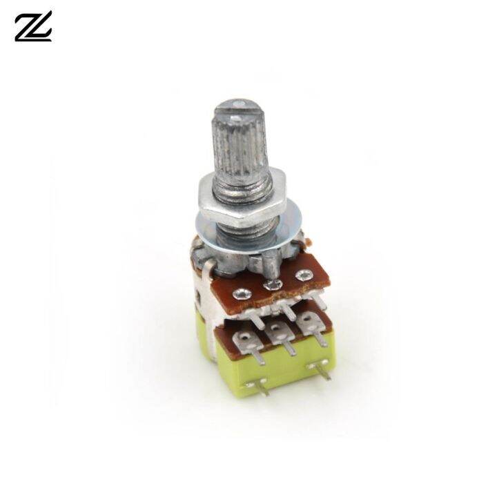 1pcs B50K 50K Ohm Dual Linear Taper Volume Control Potentiometer Switch ...