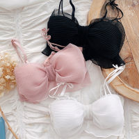 พร้อมส่งจากไทย?Sanay Bra?(N670) บราโบว์แฟชั่น สายคู่แต่งโบว์ สวย น่ารัก สไตล์เจ้าหญิง