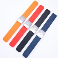 20mm Soft Nature Rubber Silicone Watch Band Watchband Fits For Tissot strap for T-Touch 2 II T047420A T013420 Z353 Fold Buckle