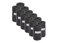 42 Rolls Dog Poop Bags ถังขยะสีดำสำหรับ Pet Dog Cat อุปกรณ์ทำความสะอาดบ้านกลางแจ้ง