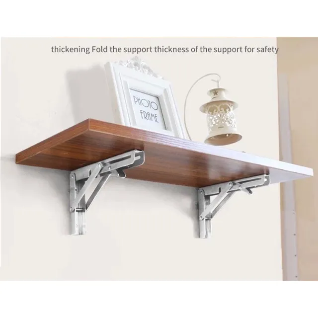 2PCS K Shape Triangular Hardware Space Saving Stainless Steel DIY Wall