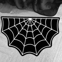 Gothic Black Cobwebs Coffin Cross Skull Floor Bath Bedroom Carpet Mat Rug Doormat Living Room Non-slip Mat Gift Anime