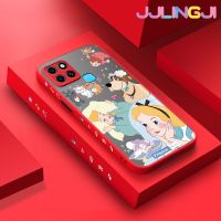 Jlingji เคสสำหรับ Infinix Smart 6 HD Smart 6 Plus เคสการ์ตูนสโนว์ไวท์บางขอบสี่เหลี่ยมด้านข้างดีไซน์ใหม่กันกระแทกเคสมือถือแข็งปลอกซิลิโคนคลุมทั้งหมดกล้องป้องกันแสง UV