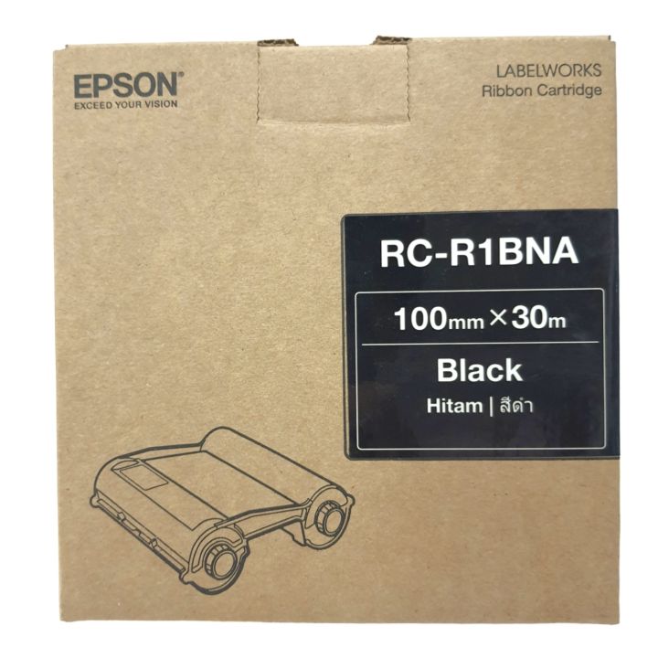rc-r1bna-เทปพิมพ์-ริบบิ้นดำ-100-มม-ใช้กับเครื่องพิมพ์ฉลากรุ่น-labelworks-pro-100