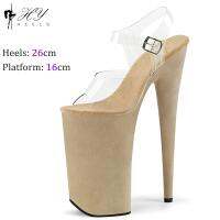 Nightclub Super High Heel 26CM Pole Dance Shoes Popular 10 quot; Faux Suede Platforms Stiletto Stripper Sandals Summer Shoes Women