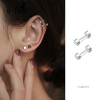 We Flower Punk 316L Stainless Steel Stick Stud Earrings for Women Minimalism Fashion Ear Jewelry