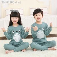 ☋❍⊙ n4rn 2 4 6 8 10 12 Yeras Meninos Meninas Pijamas de Algodão Bebê Roupas Crianças Tigre Vaca Pijama Conjuntos Homewear