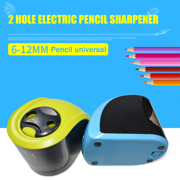 hot-sale-pencil-sharpeners-battery-operated-or-usb-powered-pencil-sharpener-with-container-double-holes-for-6-12mm
