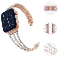 ♨☒ สายเครื่องประดับเพชรระยิบระยับสำหรับ Apple Watch Series 1 2 3 4 5 สร้อยข้อมือโลหะสแตนเลสสำหรับ iWatch 38/40mm 42/44mm Band