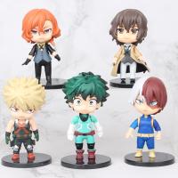 【HOT】 Mamas &amp; Babies ของเล่นฟิกเกอร์ My Hero Academia 10Cm เสื้อฮู้ดมิโดริยะอิซุคุ Bakugo Katsuki Todoroki Shoto Iida Tenya OCHACO URARAKA ตุ๊กตานางแบบพีวีซีเด็ก