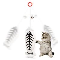 Fish Shape Cat Toy Pet Fun Cotton Elastic Rope Knot With Bell Cat Toy Used Of Exercise Training Chew Teeth Cleaning Cat Supplies Toys